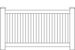 2 Rail Flat Top Vinyl Fence