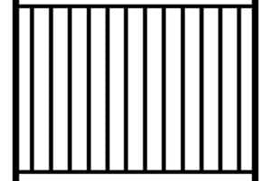 2 Rail Flat Top Aluminum Fence