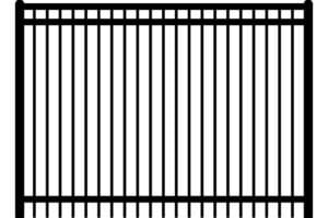 3 Rail Flat Top Aluminum Fence