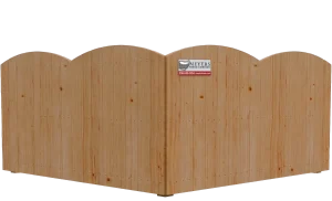 Convex Top Wood Fence Style